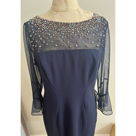 Alex Evenings Women\'s NWT Sheath Dress Embellished Illusion Size 10 Alex Evenings Women\'s NWT Sheath Dress Embellished Illusion Size 10